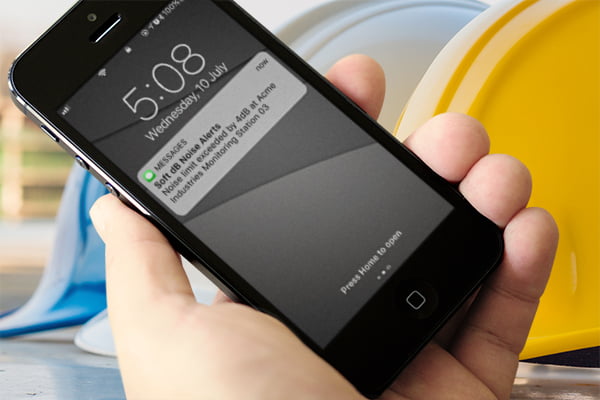 Noise excedance mobile notification